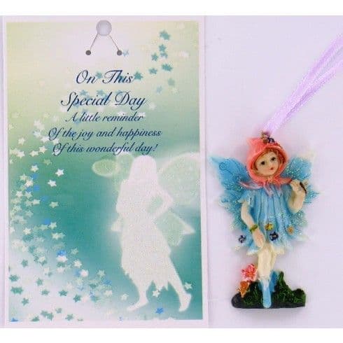 Vintage Style Hanging Fairy & Gift Card - 