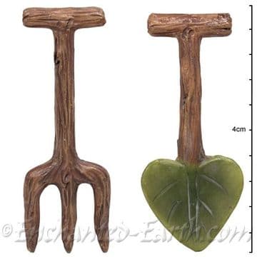 Vivid Arts Miniature World - Leaf Spade & Fork Set