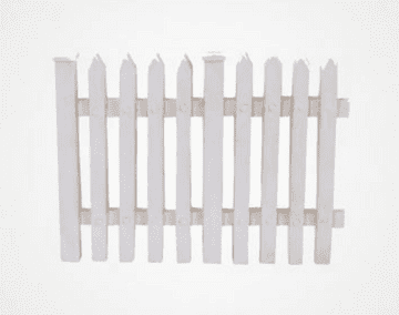 Vivid Arts - Miniature World -White Picket Fence - Pack of 2