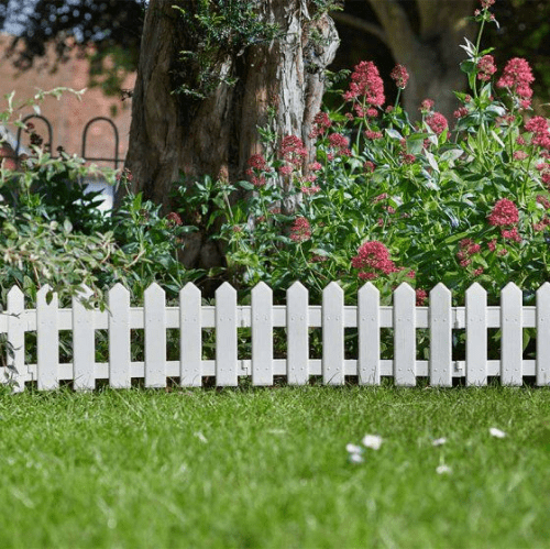 White Picket Fence Edging - 20cm x 1.6m.