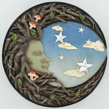 Wicca Lady Moon - Tree Ent - Wall Plaque - 19.5cm