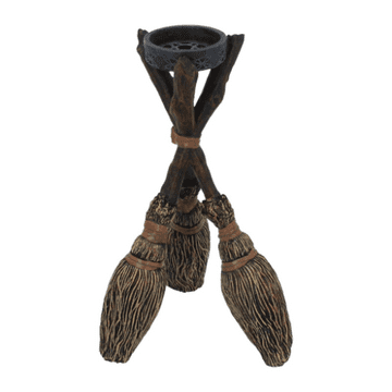 Witches Broomstick Tea-Light Holder