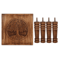 Wooden Hand Carved Tree of Life Altar Table  -30cm.
