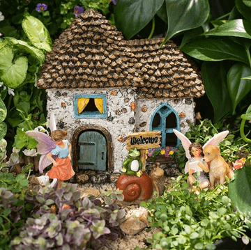 Woodland Fairy Garden - Rubble Cottage - 15cm