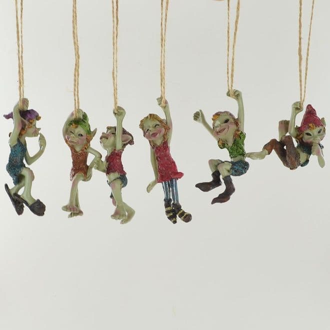 Woodland Hanging Pixies- 9cm - Choose from 6 designs.