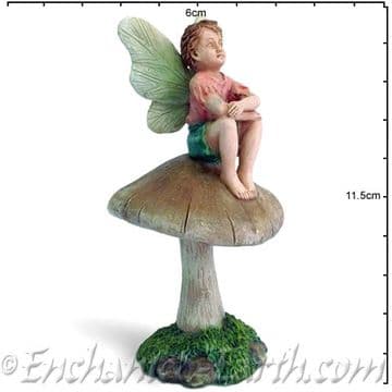 Woodland Knoll - Pondering Fairy Boy On a Mushroom