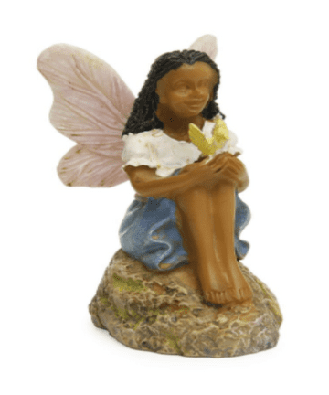 Woodland Knoll Sitting Fairy with Butterfly - Helping Hands