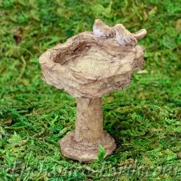 Woodland Knoll - Stone Effect  Bird Bath with two little birds