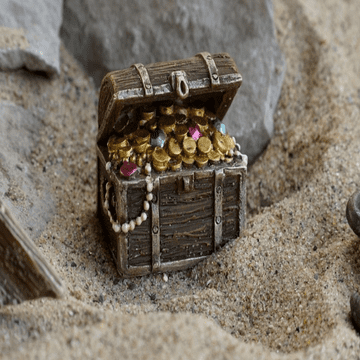 Woodland Knoll - Treasure Chest - Miniature Garden Pirates Treasure