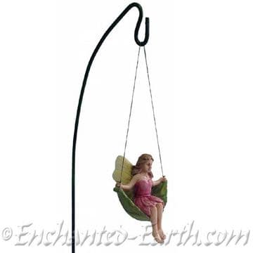 Woodland Knoll - Vintage Style - Fairy on a leaf swing