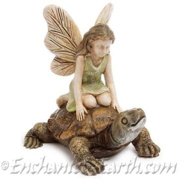 Woodland Knoll -Vintage Style - Fairy on a tortoise