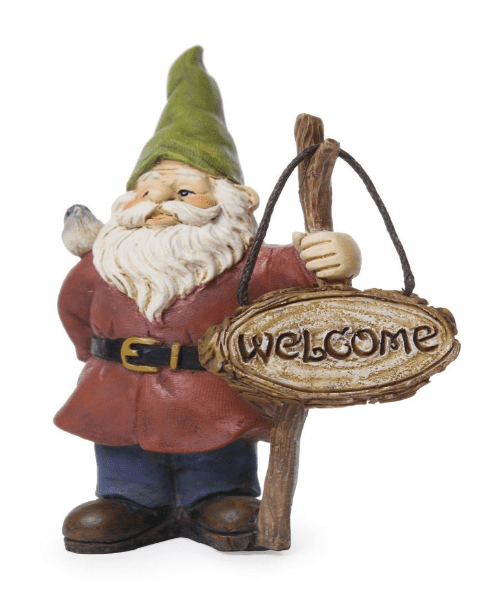 Woodland Knoll Welcome Gnome - Miniature Garden Gnome.