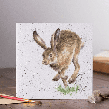 Wrendale Design - The Bounder- British Hare - Greeting Card