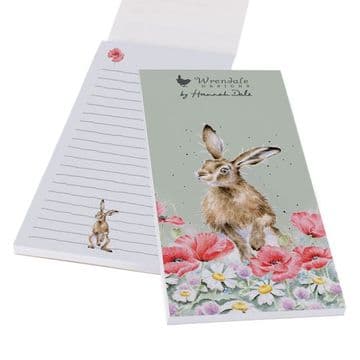Wrendale Design - Wrendale Hare - Field & Flowers Magnetic Shopping List pad