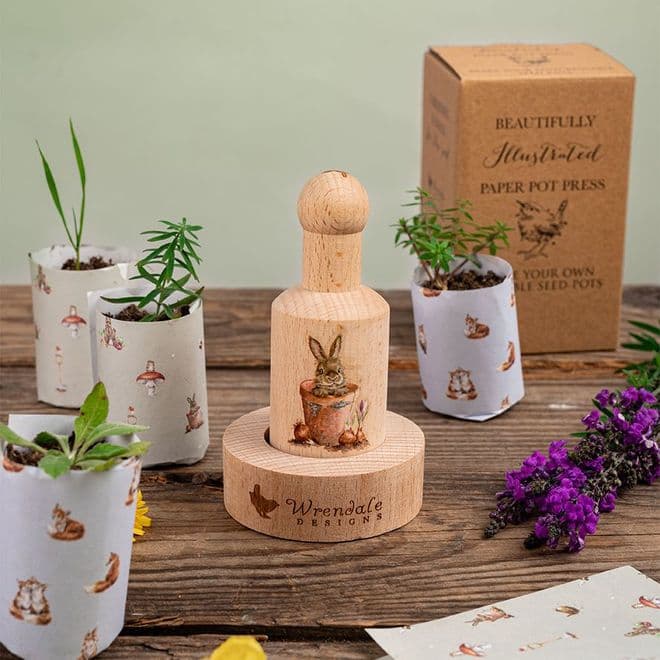Wrendale - Garden Press Paper Pot Press - Bunnies.
