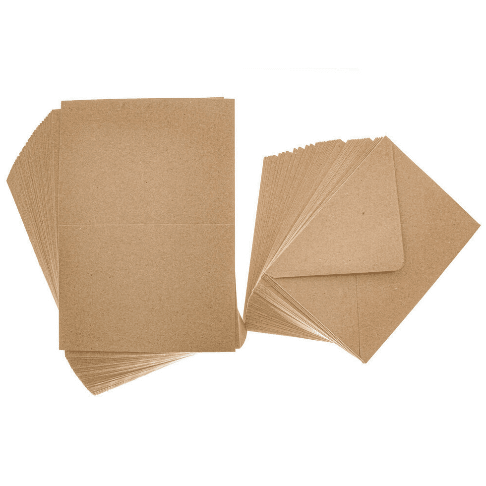 5 x 7 Brown Kraft Card & Envelope