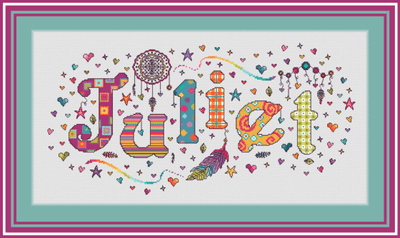 Bohemian Rainbow Name Sampler