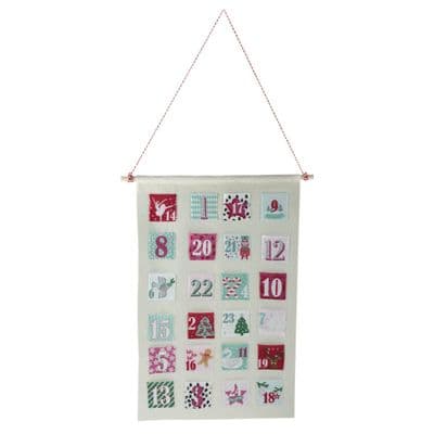 Christmas Ribbon Advent Wall Hanging