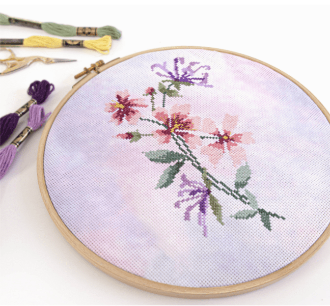 Heritage Kreuzstich-Set „Windmühlenlandschaft“ | Aida 14ct, 20,5x20,5 Cm | Komplettset