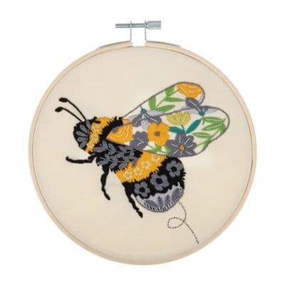 Floral Bee Embroidery Kit