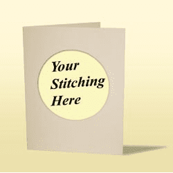 Mouseloft Circle 2 Fold Aperture Card - Cream