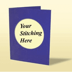 Mouseloft Circle 2 Fold Aperture Card - Dark Blue