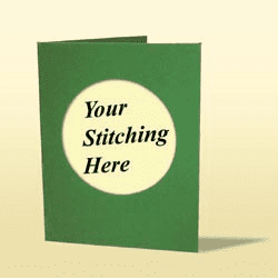 Mouseloft Circle 2 Fold Aperture Card - Green