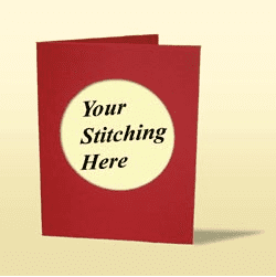 Mouseloft Circle 2 Fold Aperture Card - Red