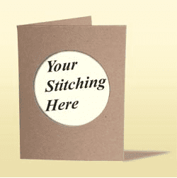 Mouseloft Circle 2 Fold Aperture Card - Rustic Brown