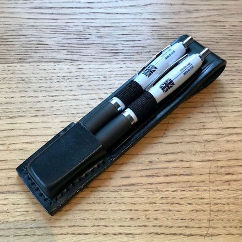 Black Leather Pen Holder PWL 9118