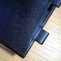 Black Leather Pocket Notebook Cover PWL 9131