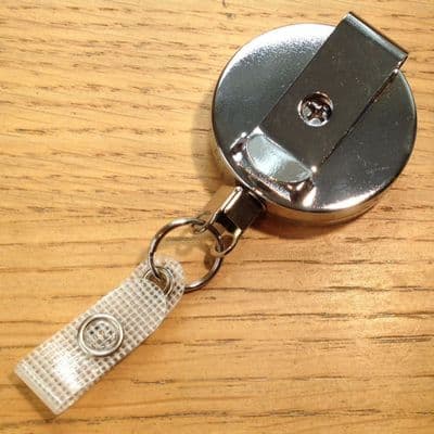Chrome ID Reel / Badge Holder EL KR17