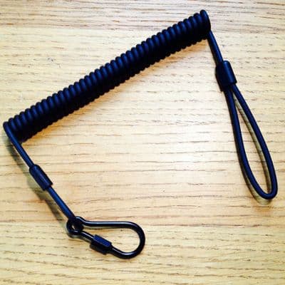 Coiled Kevlar Lanyard with choice of fitting