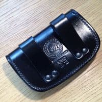 Price Western Leather PWL 9110 Black Leather Belt Pouch