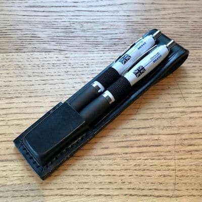 PWL 9118 Black Leather Pen Holder