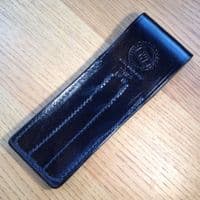 PWL 9119  Black Leather Triple Pen Holder