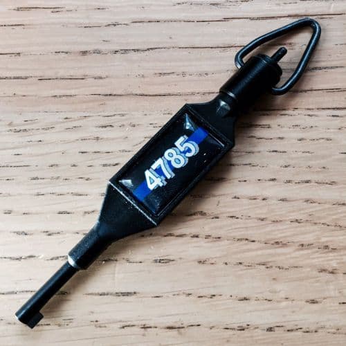 ZT TBL 08 Thin Blue Line Police Handcuff Key,