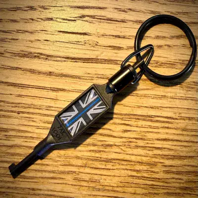 Thin Blue Line Union Jack Police Handcuff Key ZT TBL 00