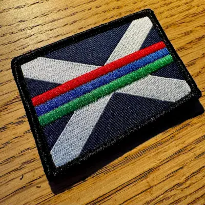 Tri Service Scotland Scottish Saltire Flag Tac Vest Badge TBL04STRI with Velcro
