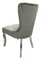 2x Belamo Dark Grey Dining Chair with Chrome Legs