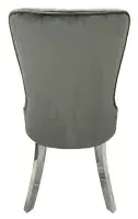 2x Belamo Dark Grey Dining Chair with Chrome Legs