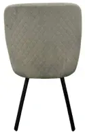 2x Rosario Dark Grey Dining Chair with Black Legs