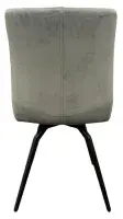 2x Saldera Dark Grey Dining Chair with Black Legs