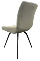 2x Saldera Dark Grey Dining Chair with Black Legs