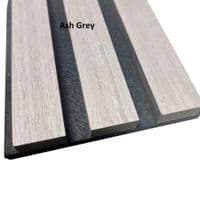 Solid Wood Veneer 240cm x 60cm Acoustic Slatted Wall Panels | Sound Absorbing Felt