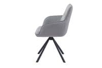 Amalia Swivel Arm Dining Chair - Grey Velvet (Display)