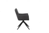 Andora - Dark Grey Vegan Leather Auto Swivel Return Dining Chair