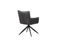 Andora - Dark Grey Vegan Leather Auto Swivel Return Dining Chair