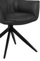 Andora - Dark Grey Vegan Leather Auto Swivel Return Dining Chair