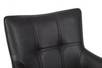 Andora - Dark Grey Vegan Leather Auto Swivel Return Dining Chair